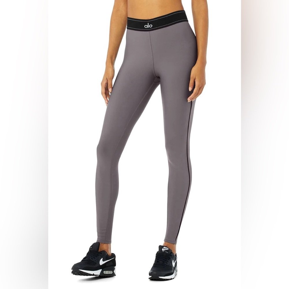 Alo Airlift High Waist Suit Up Legging in Purple Dusk size L